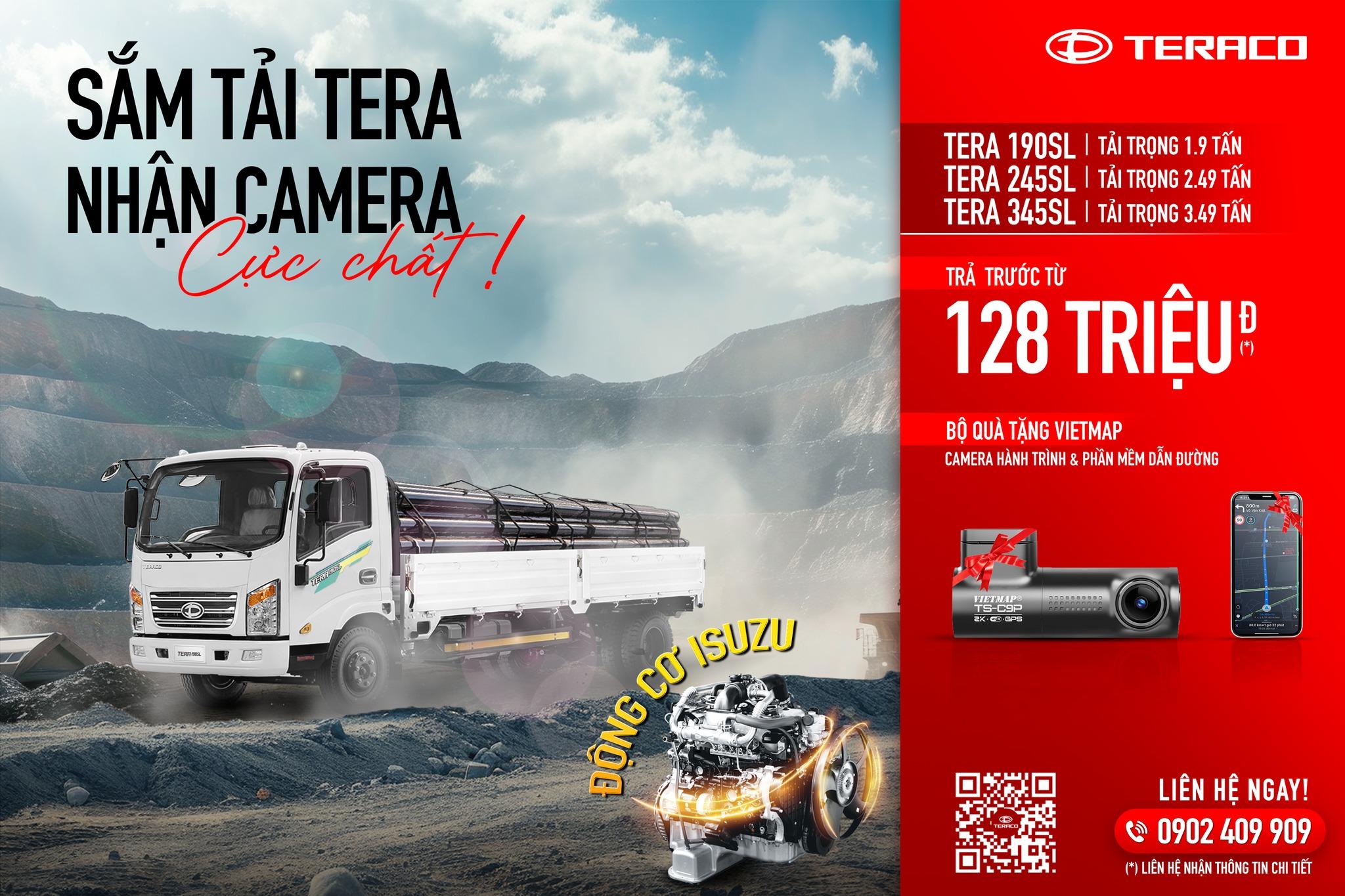 XE TẢI NHẸ TERACO TERA 190SL, TERA 245SL, TERA 345SL – GIẢI PHÁP VẬN CHUYỂN HÀNG CỒNG KỀNH HIỆU QUẢ