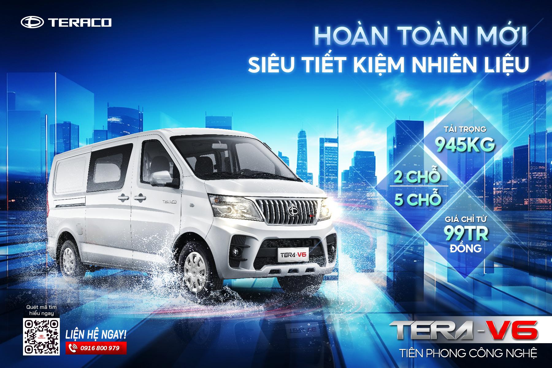 TERACO TERA V6 EURO 5 – LỰA CHỌN ĐA DỤNG CHO VẬN CHUYỂN HÀNH KHÁCH & HÀNG HÓA TRONG ĐÔ THỊ