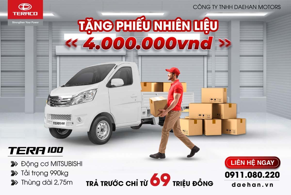 Mua TERA100, nhận phiếu nhiên liệu trị giá 4 triệu đồng