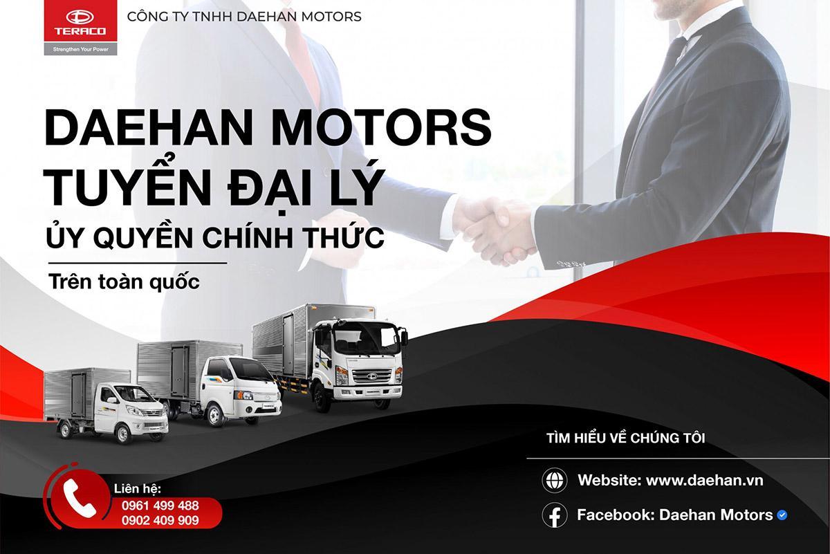 DAEHAN MOTORS TUYỂN ĐẠI LÝ ỦY QUYỀN CHÍNH THỨC TRÊN TOÀN QUỐC